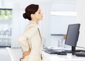Osteochondrose des unteren Rückens bei sitzender Arbeit